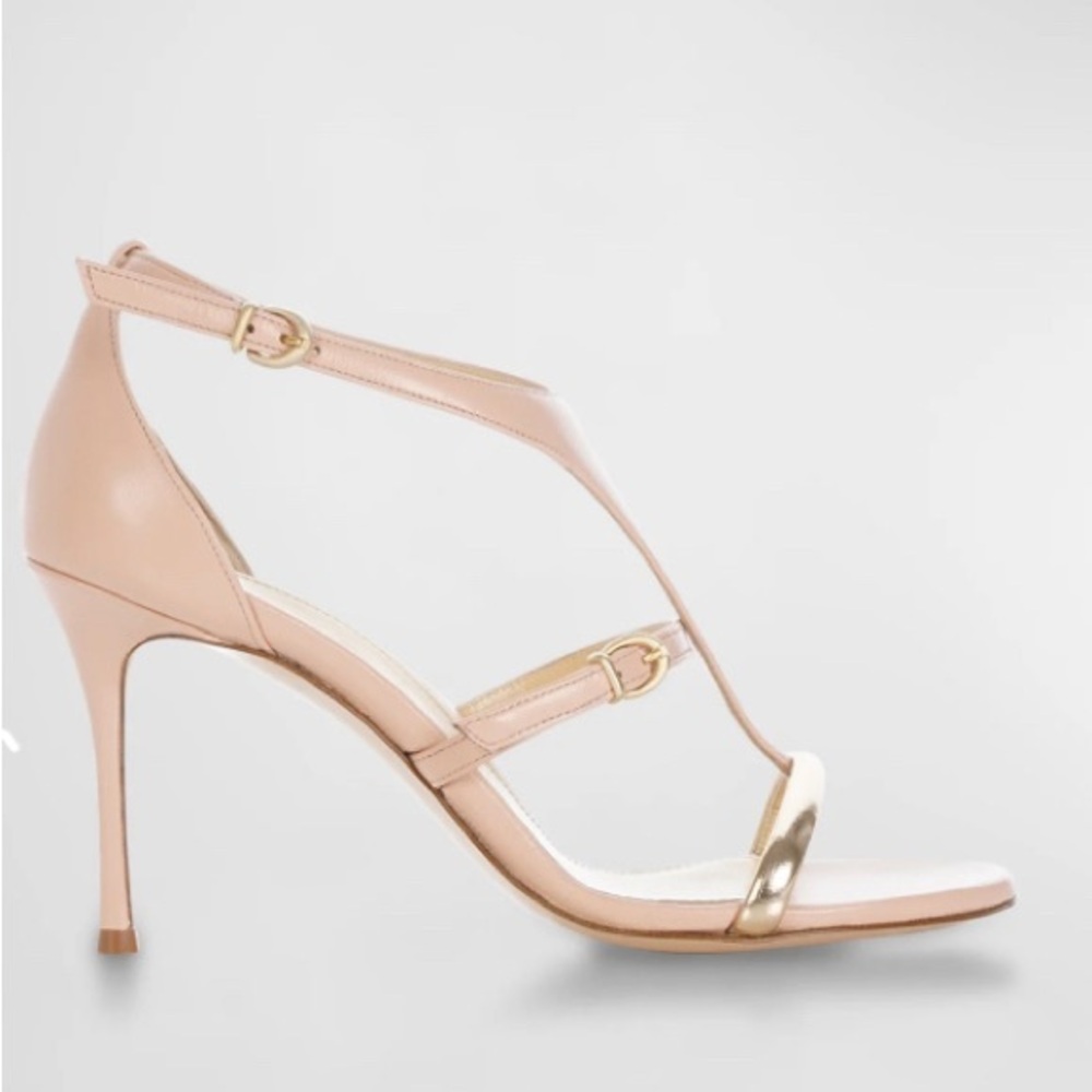 Marion Parke Strappy T-bar Heels, sz EU 38.5